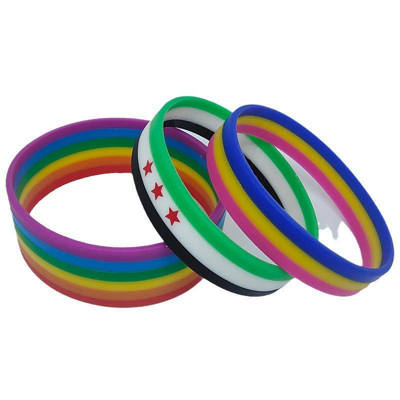 Pulsera de silicona amarilla y negra