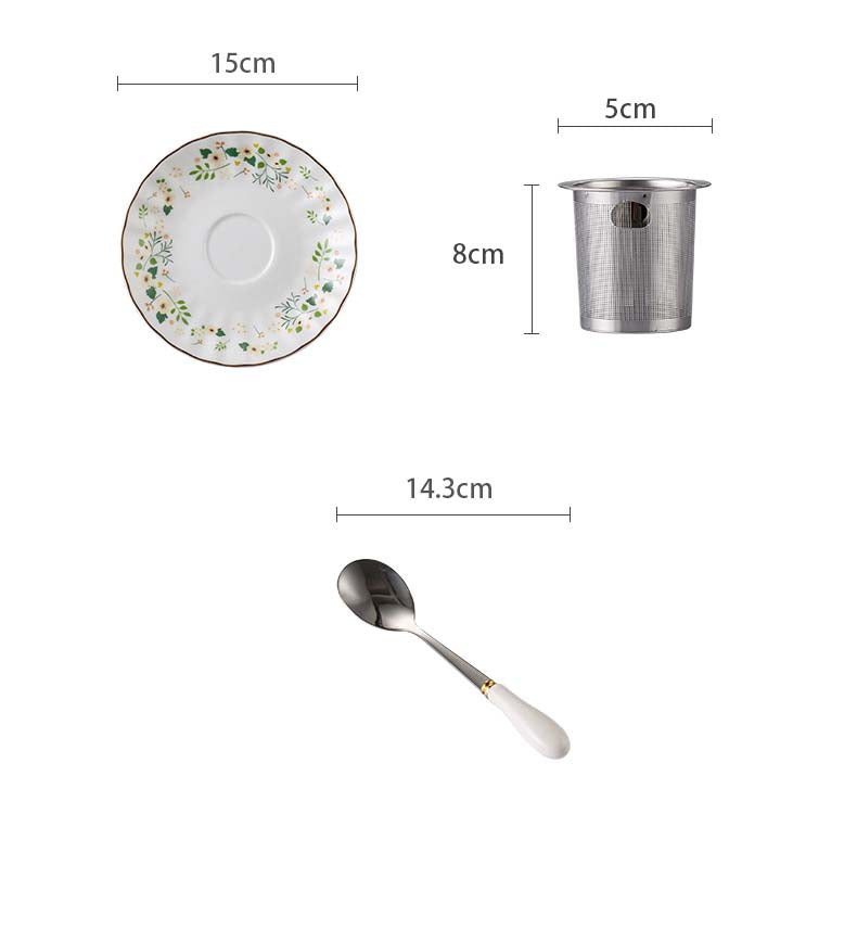 Juego de tetera con taza y platillo