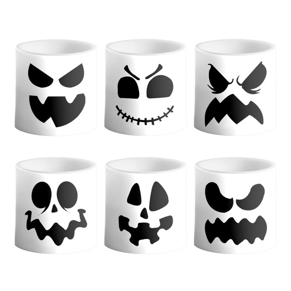 Paquete de 6 velas sin llama para Halloween