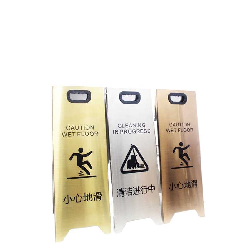 Panneau d'avertissement de sécurité en acier inoxydable