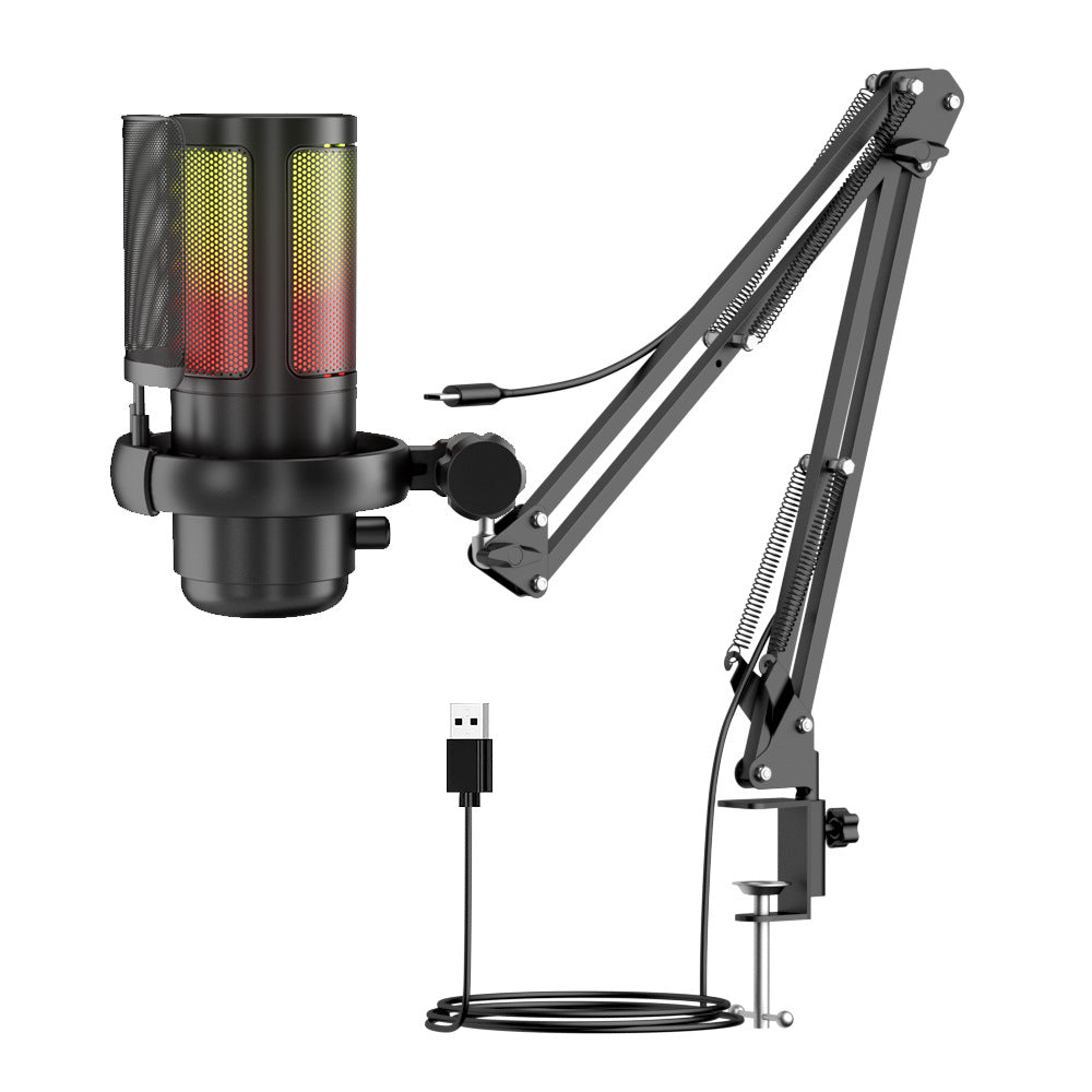 Micrófono de condensador con cancelación de ruido y silenciador