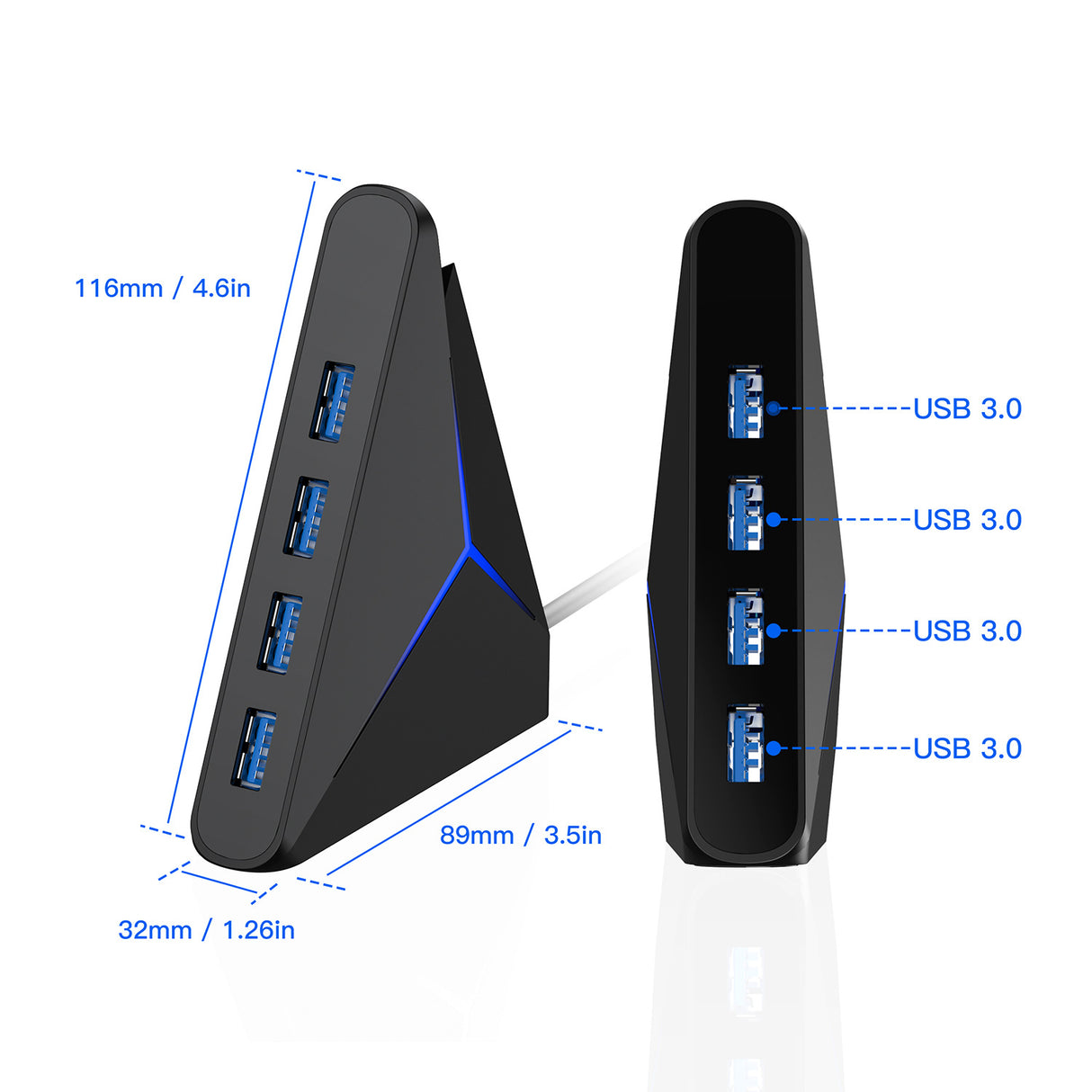Concentrador USB 3.0 de 4 puertos