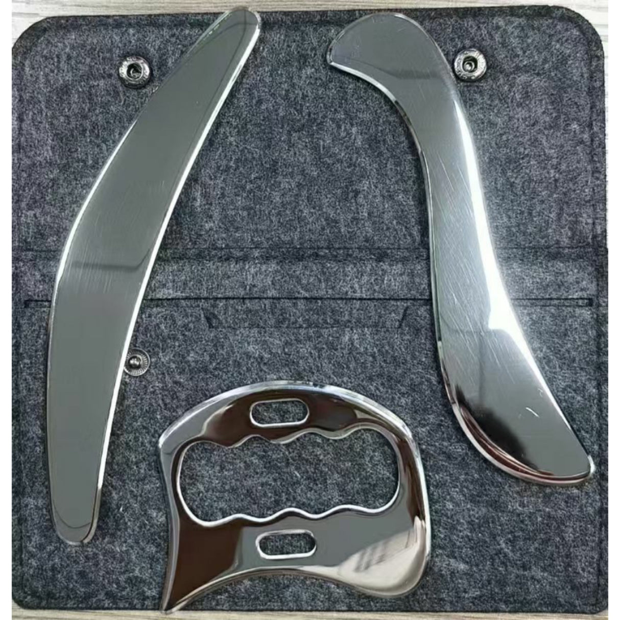 Grattoir musculaire 3 en 1 en acier inoxydable