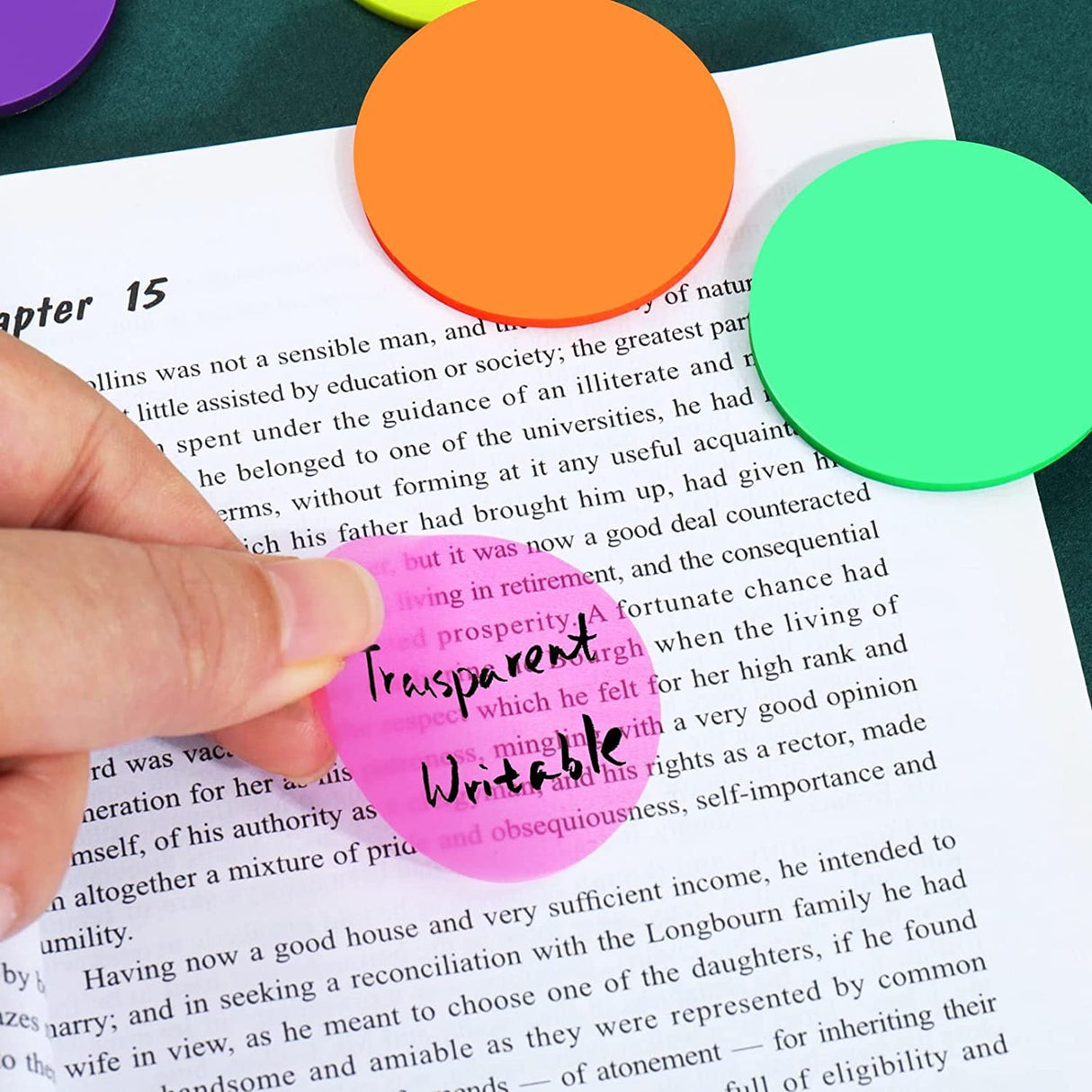 7.6 Cm Transparent Round Sticky Notes - Yorkn Inc✅