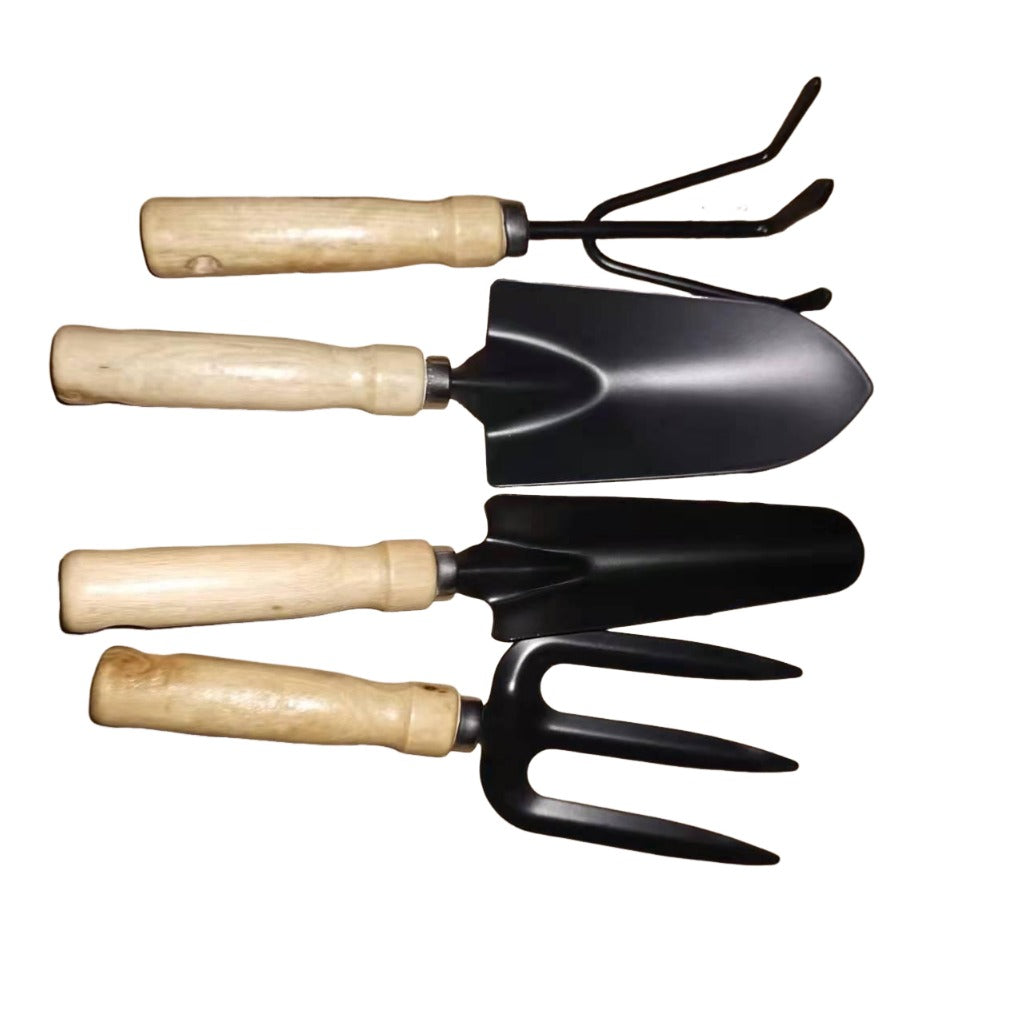 Garden Tool Set With Wooden Handle