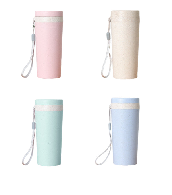 Botella de agua potable de paja de trigo