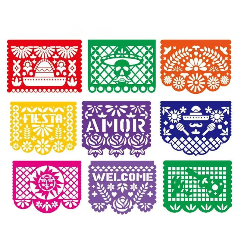 Banderines de fieltro cuadrados - Para fiesta de carnaval