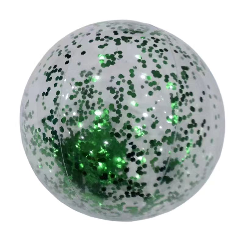 Pelota de playa inflable con lentejuelas de 16 pulgadas