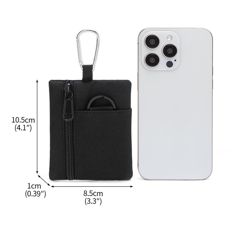 Mini monedero para exteriores con gancho