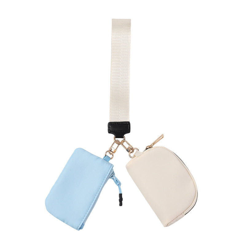 Portable Wrist Bag Mini Card Holder Wallet For Bank Cards Cash Coin Storage