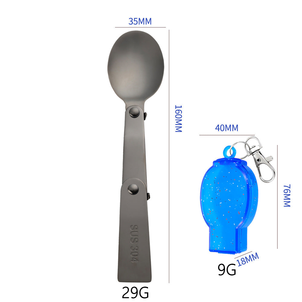 Cuillères pliantes portables (en boîte)