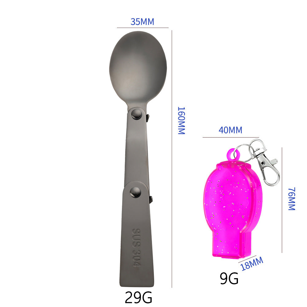 Cuillères pliantes portables (en boîte)