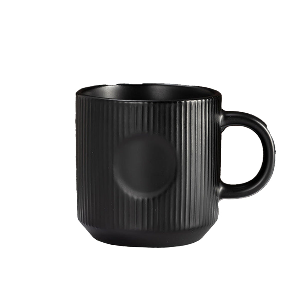 12oz Elegant Striped Ceramic Coffee Mug