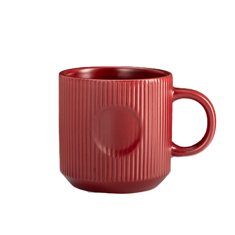 12oz Elegant Striped Ceramic Coffee Mug