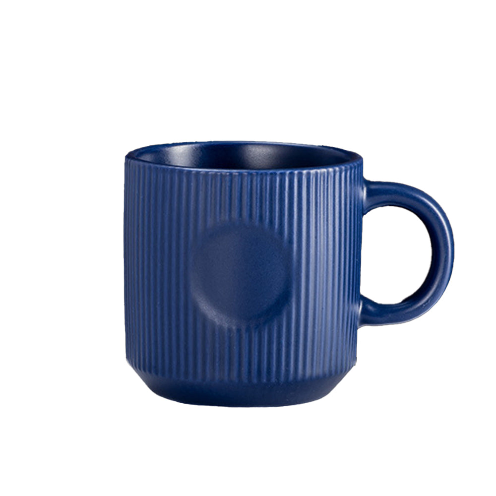 12oz Elegant Striped Ceramic Coffee Mug