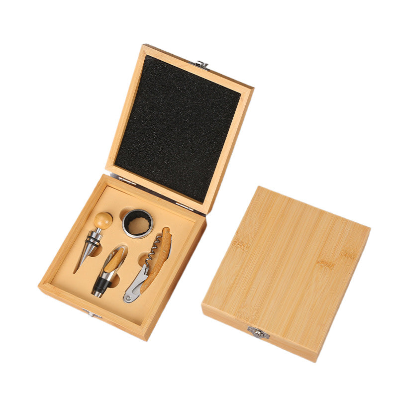 Bamboo Wood Wine Opener Set