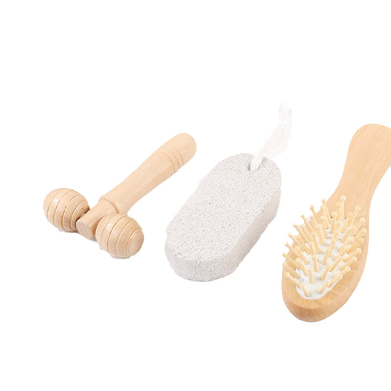 Heart Wood Tray Massage Bath Kit