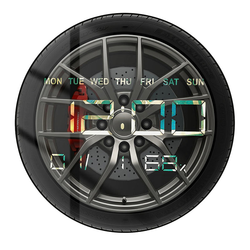 Wheel Shaped Digital Wall Clock