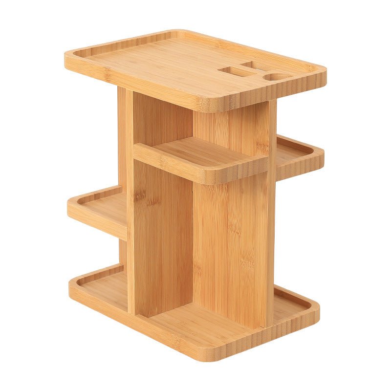 Bamboo Rotating Makeup Organizer - Yorkn Inc✅