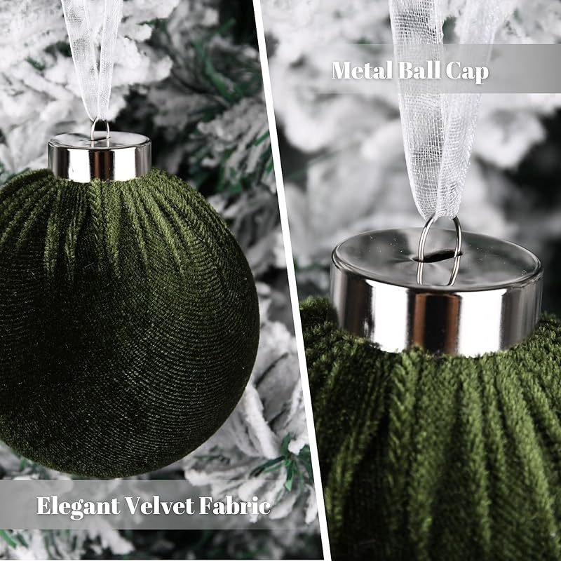Christmas Ornament Velvet Balls Set - Yorkn Inc✅