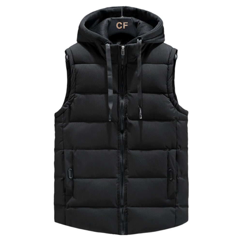 Hooded Sleeveless Quilted Vest - Yorkn Inc✅