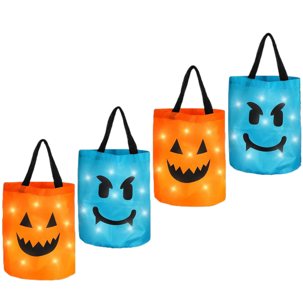 Led Light Halloween Trick Or Treat Bags - Yorkn Inc✅