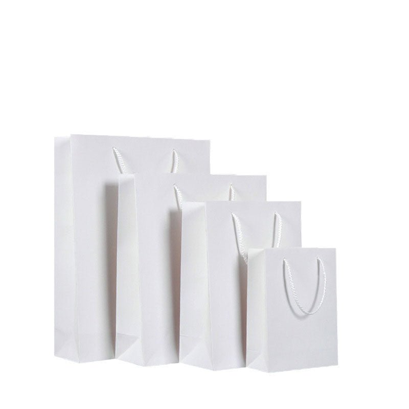 Medium White Paper Bags With Handles - Yorkn Inc✅