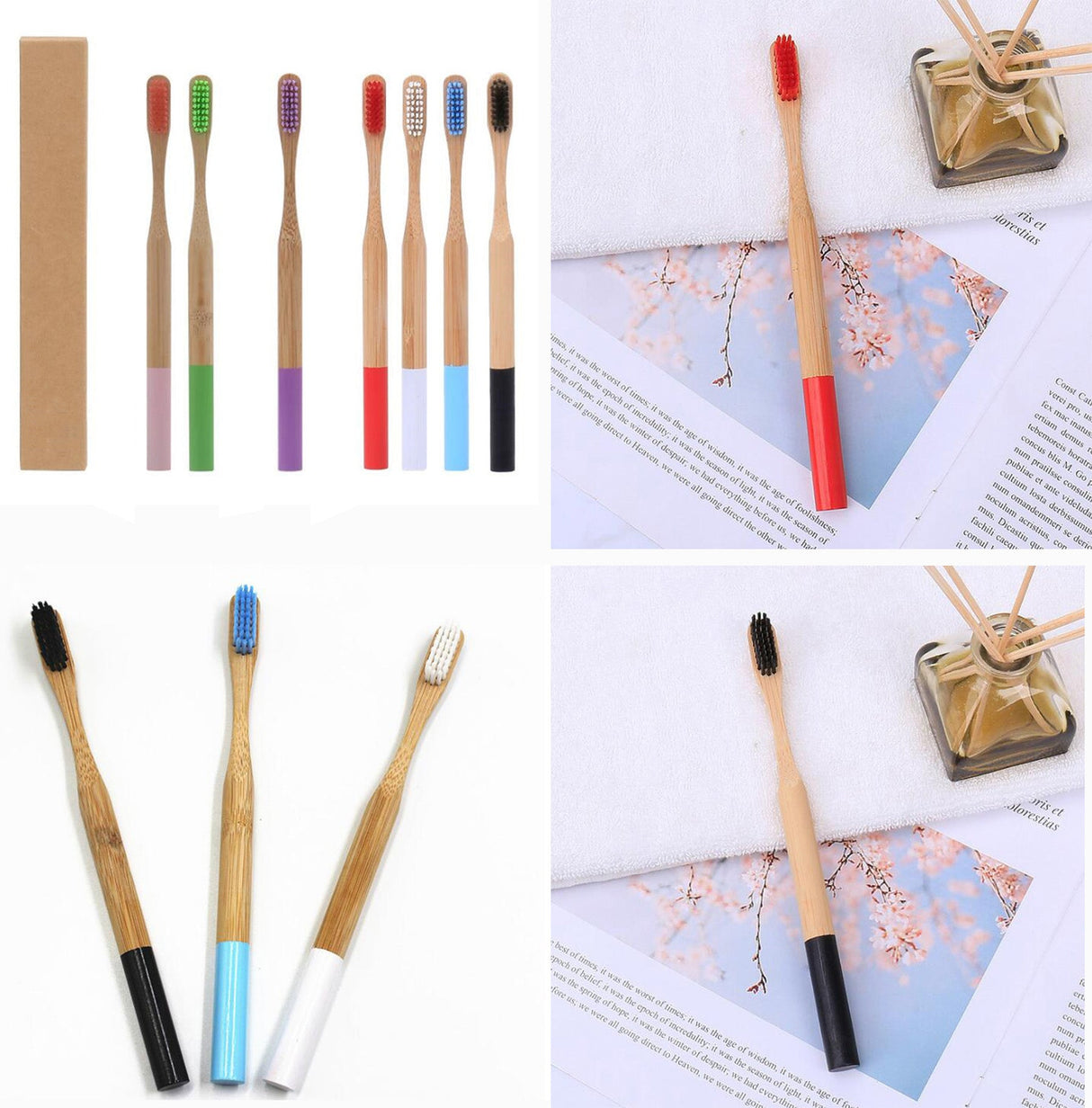 Natural Bamboo Toothbrush With Box - Yorkn Inc✅