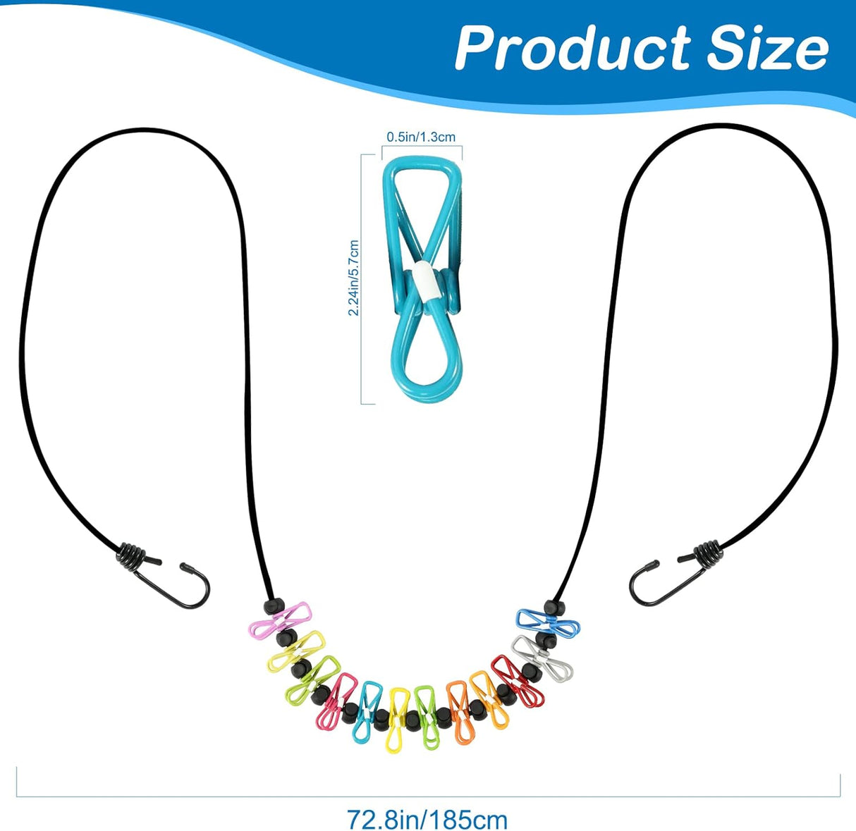 Outdoor Clothesline 12clips And Pouch Set - Yorkn Inc✅