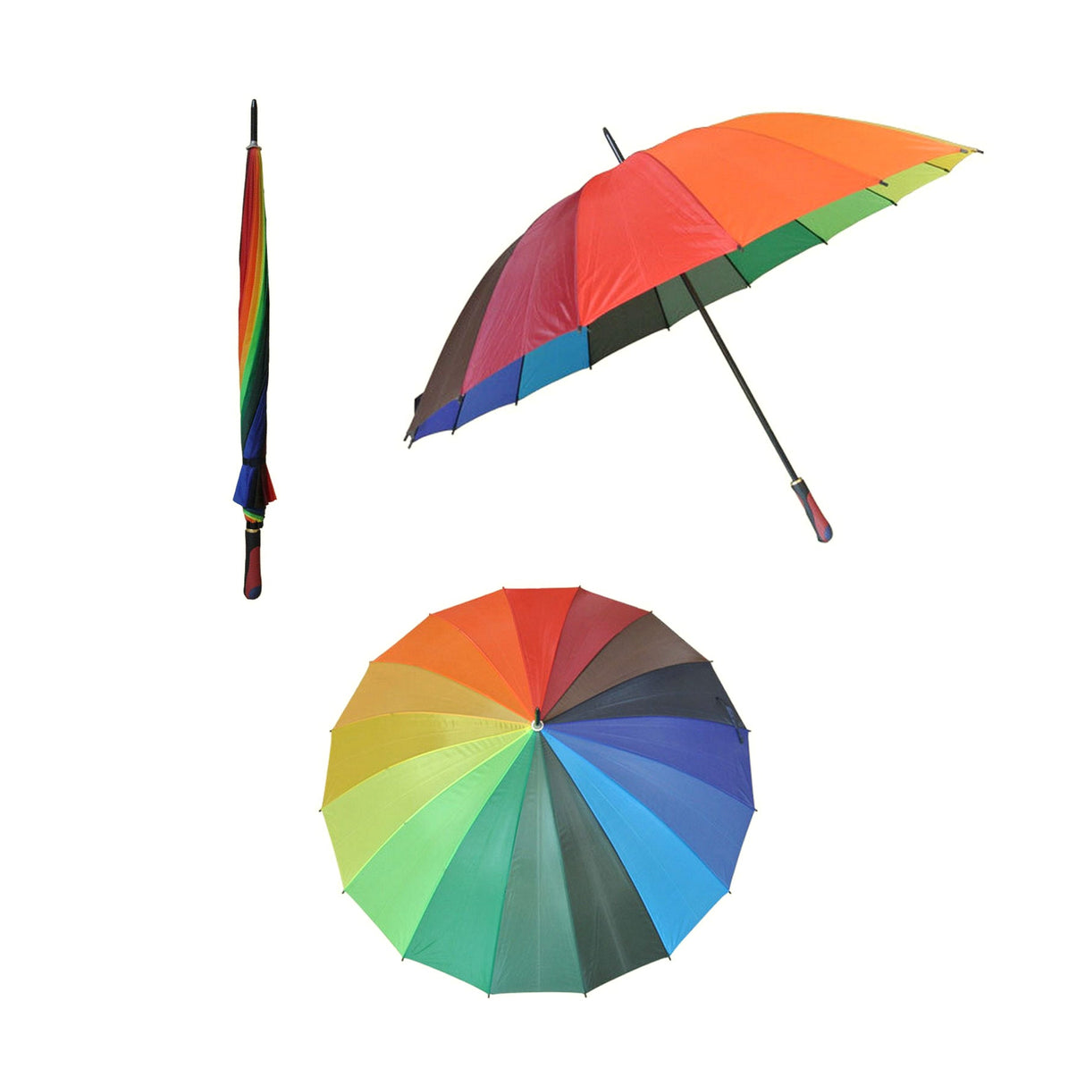 Rainbow 16 Panels Umbrella - Yorkn Inc✅