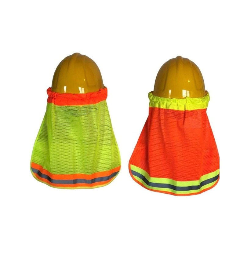 Safety Orange Neck Shade Cover Hard Hat - Yorkn Inc✅
