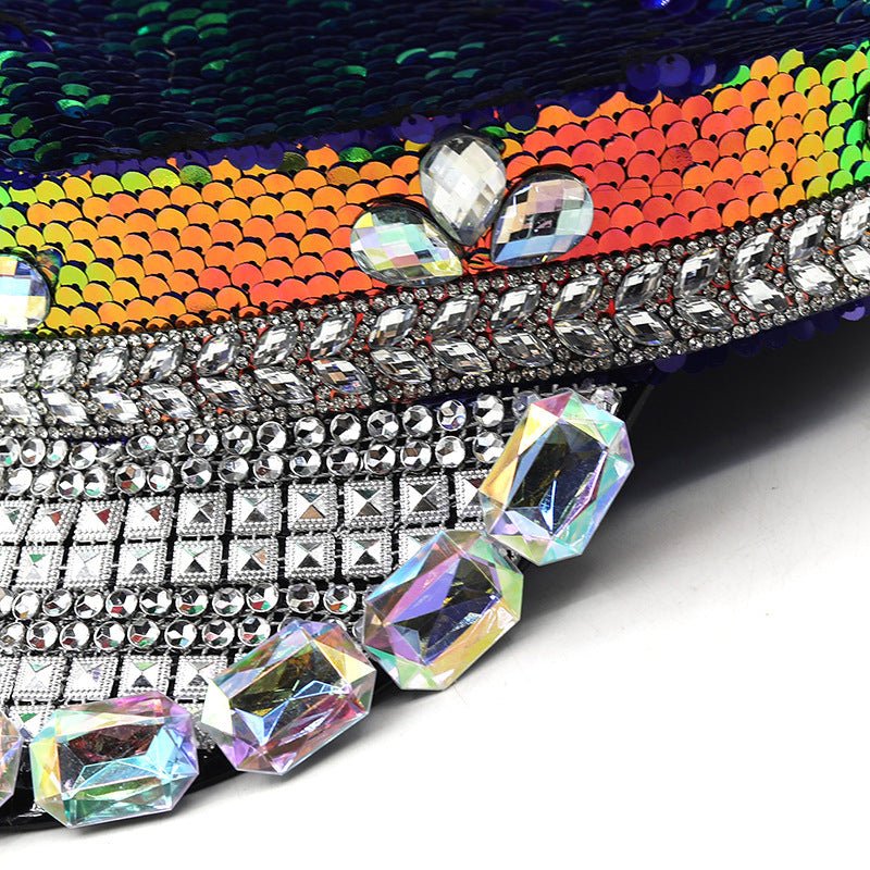 Sequin Flat Top Navy Hat - Yorkn Inc✅