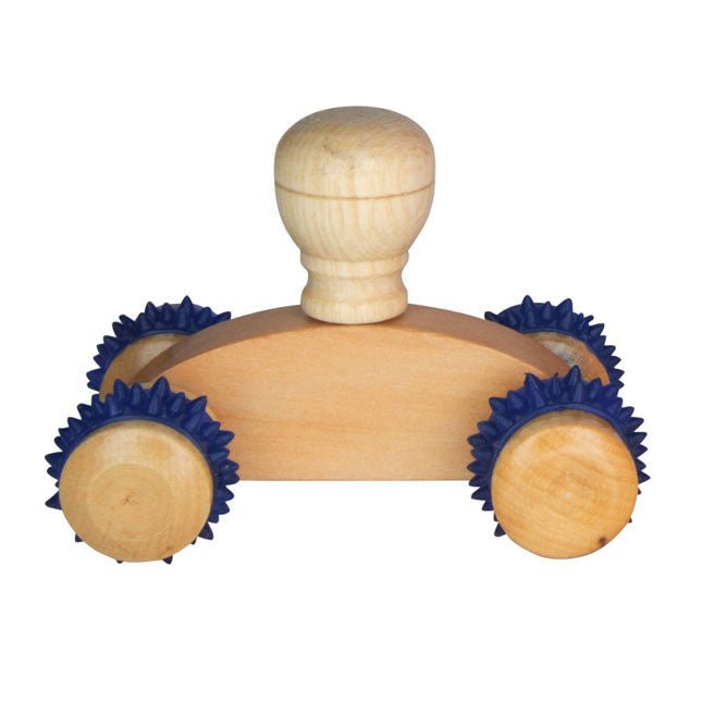 Small Wooden Massag With Textured Wheel - Yorkn Inc✅