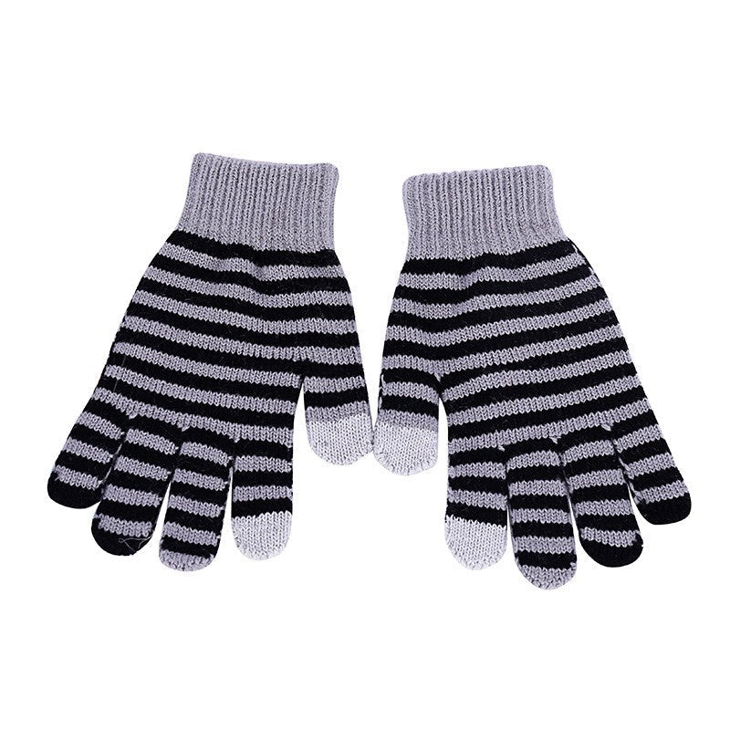 Striped Knitted Gloves - Yorkn Inc✅