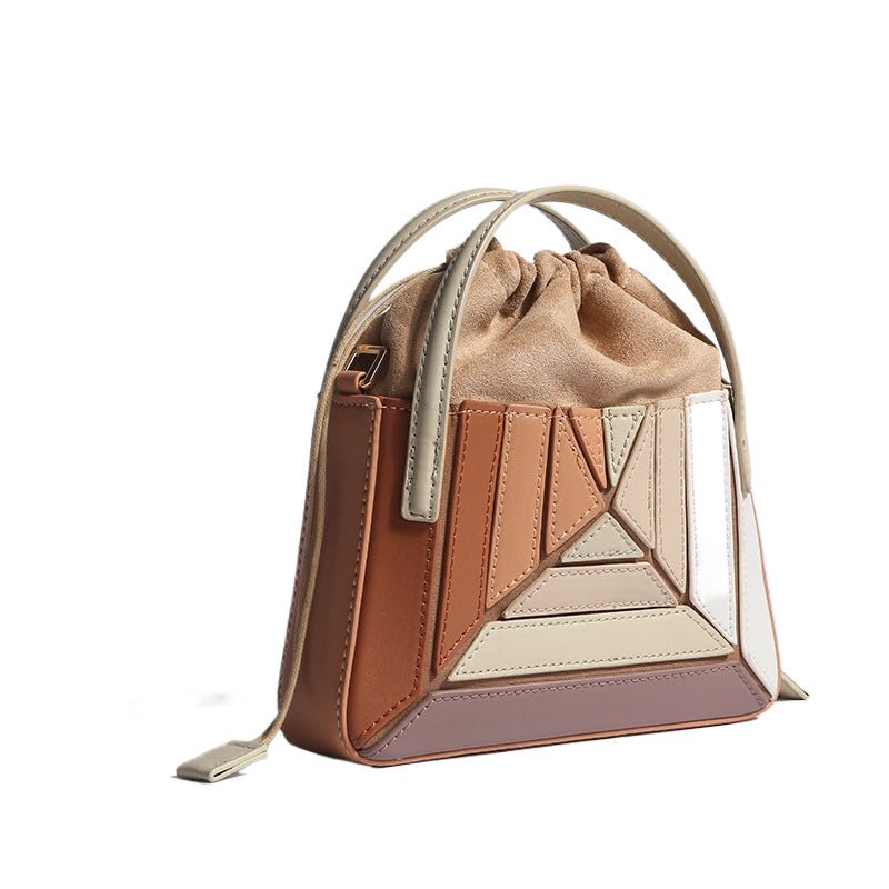 Turkish - inspired Ruched Color - block Mini Handbag - Yorkn Inc✅