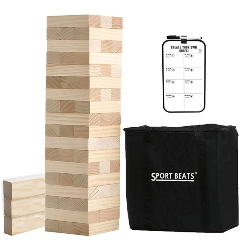 Wood Blocks Set Giant Jenga Wth Carrying Bag - By Boat - Yorkn Incβ