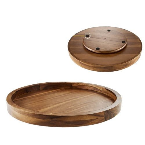 Wooden Rotating Tray - Yorkn Inc✅