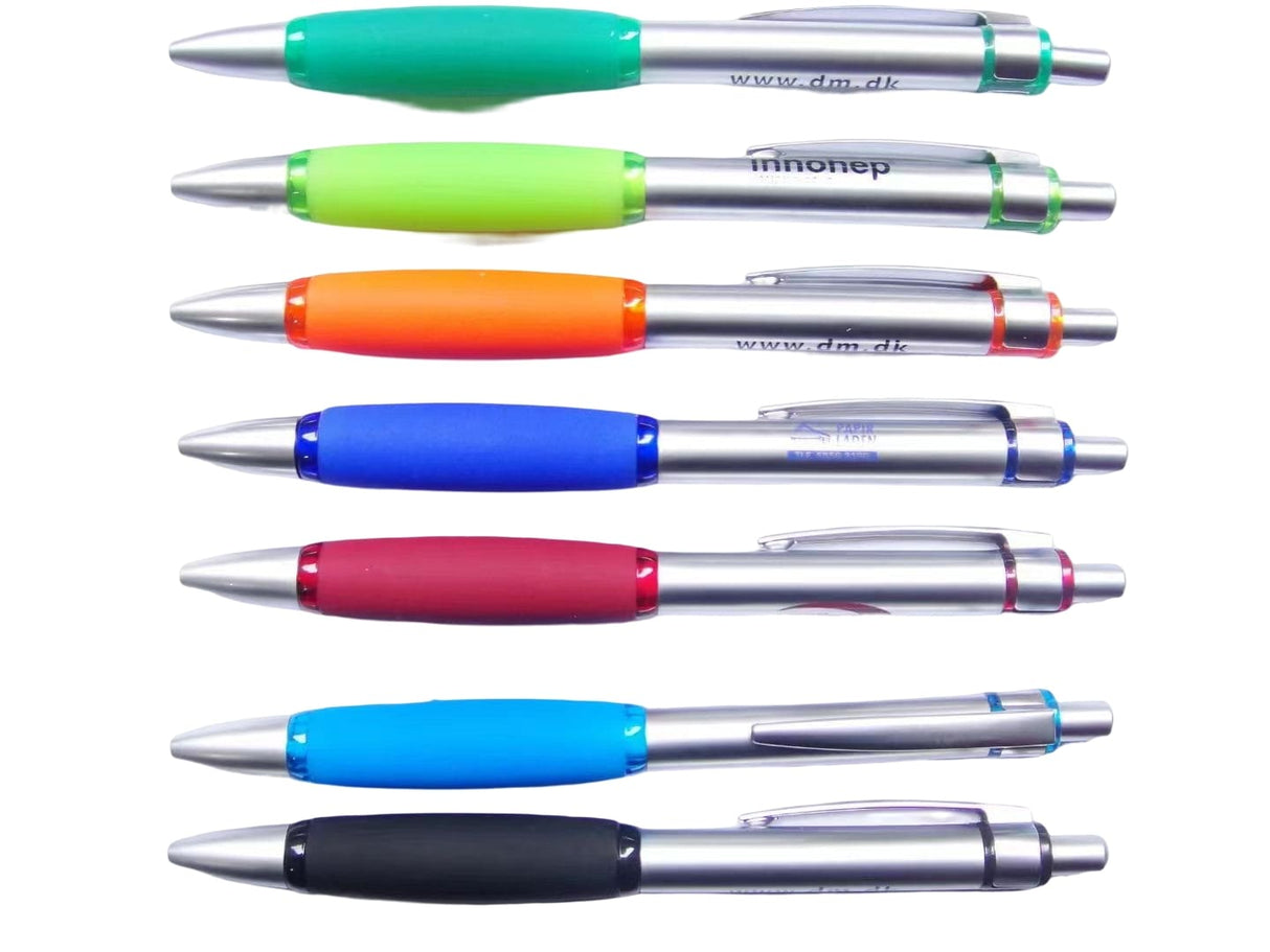 Aluminum Ballpoint Pen With Silicone Grip