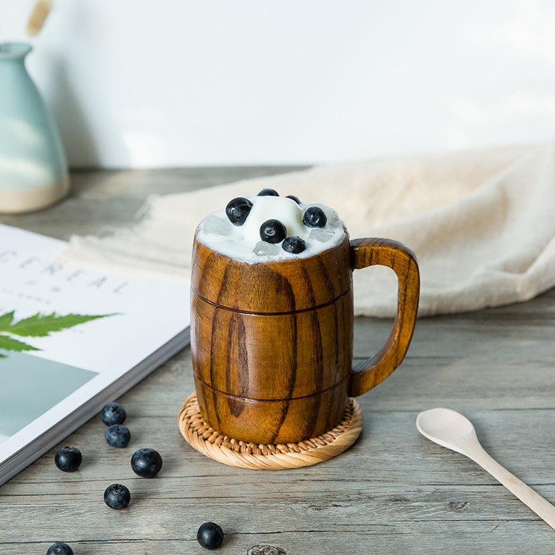 Retro Wooden Mug Beer Mug