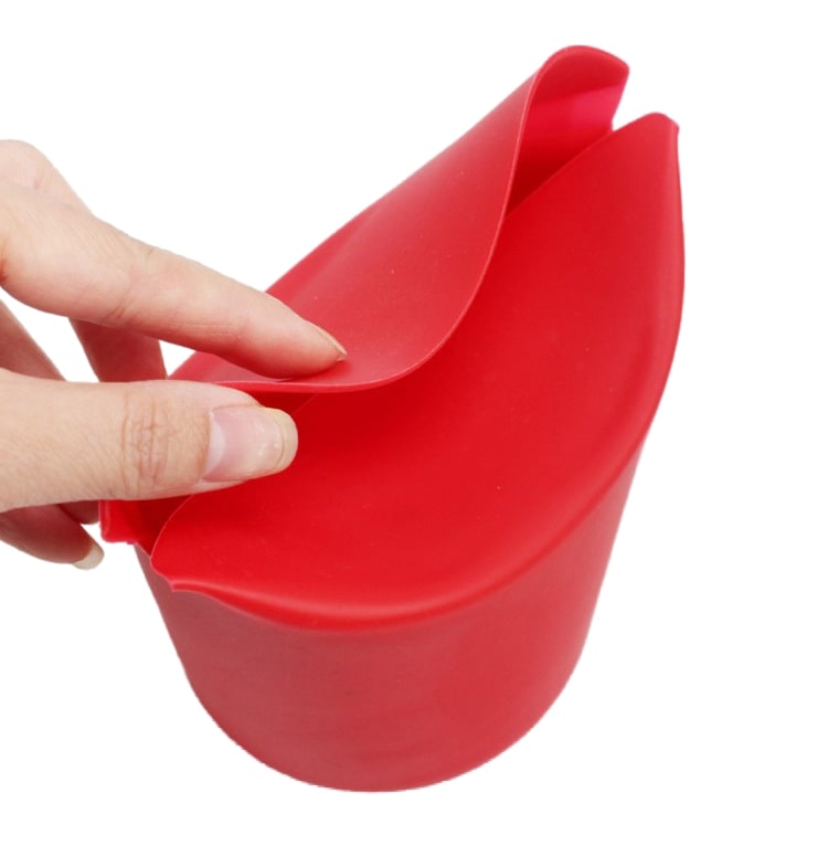 Seau à pop-corn pliable en silicone 
