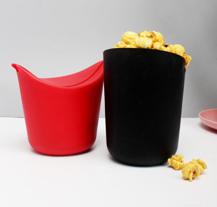 Seau à pop-corn pliable en silicone 