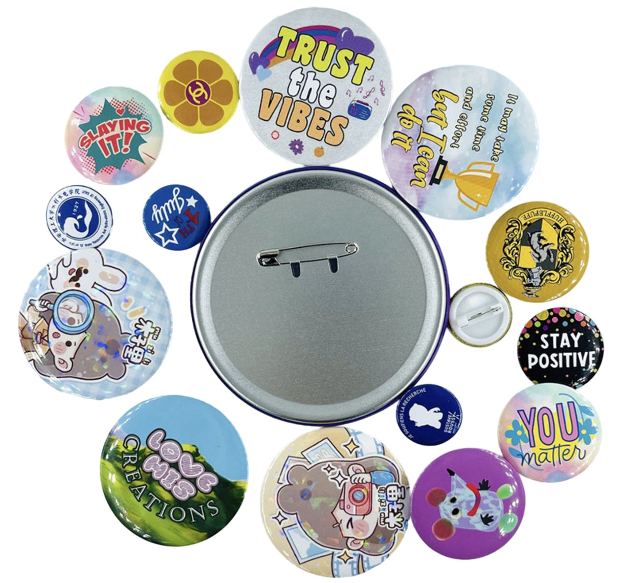 Custom Printed Button Pin