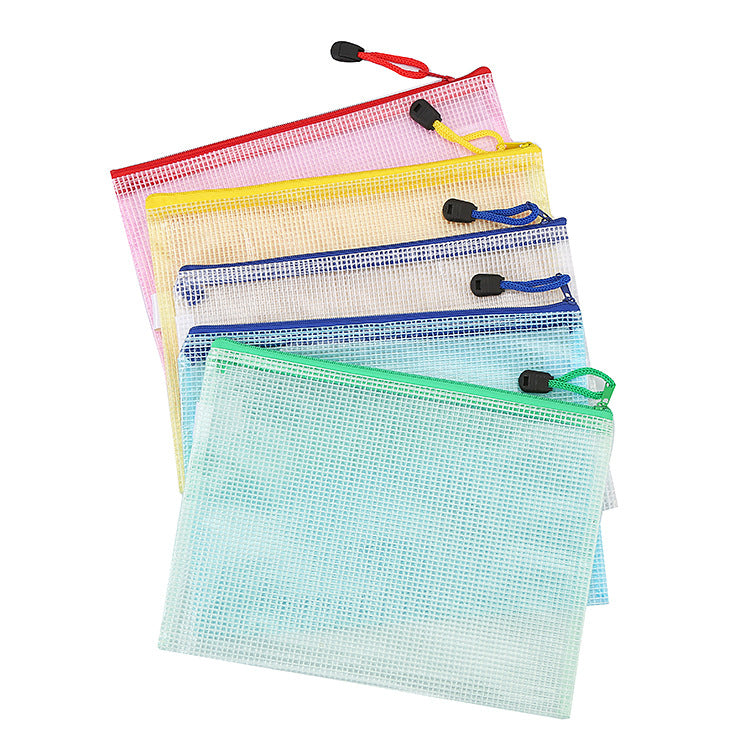 Bolsa de archivo transparente con cremallera B5 