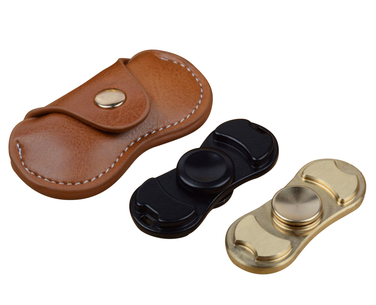 Dual-bearing Spinner Fidget Leather