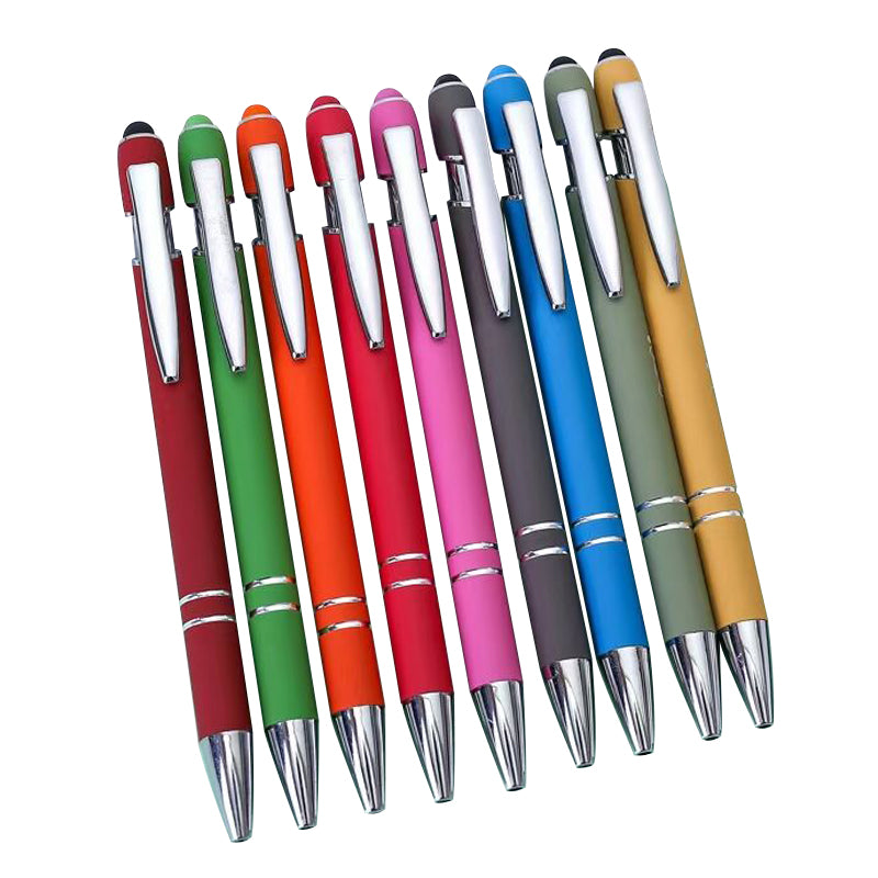 Stylo à bille en métal avec stylet Soft Touch 