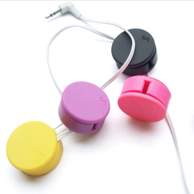 Enrollador de cable de auriculares de silicona y limpiador de pantalla 