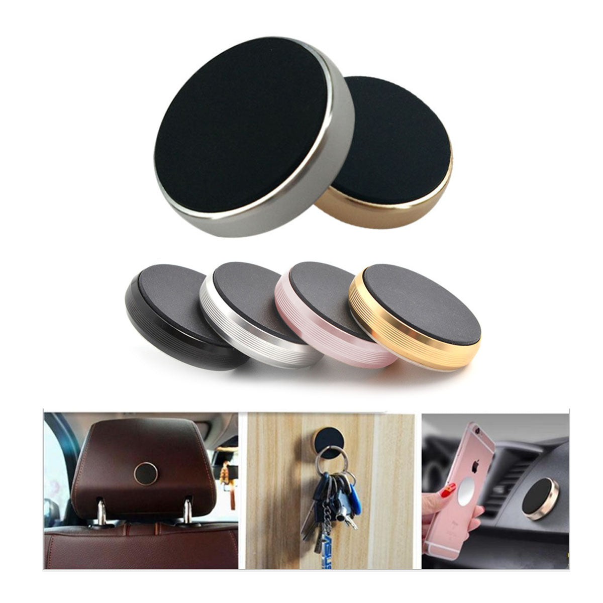 Round Magnet Mini Car Mount Phone Holder