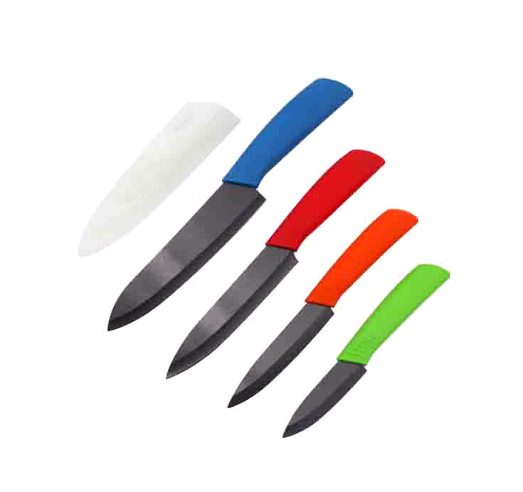 Juego de cuchillos de cocina de cerámica afilada para chef 