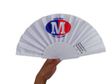 Éventail pliable en plastique et polyester 