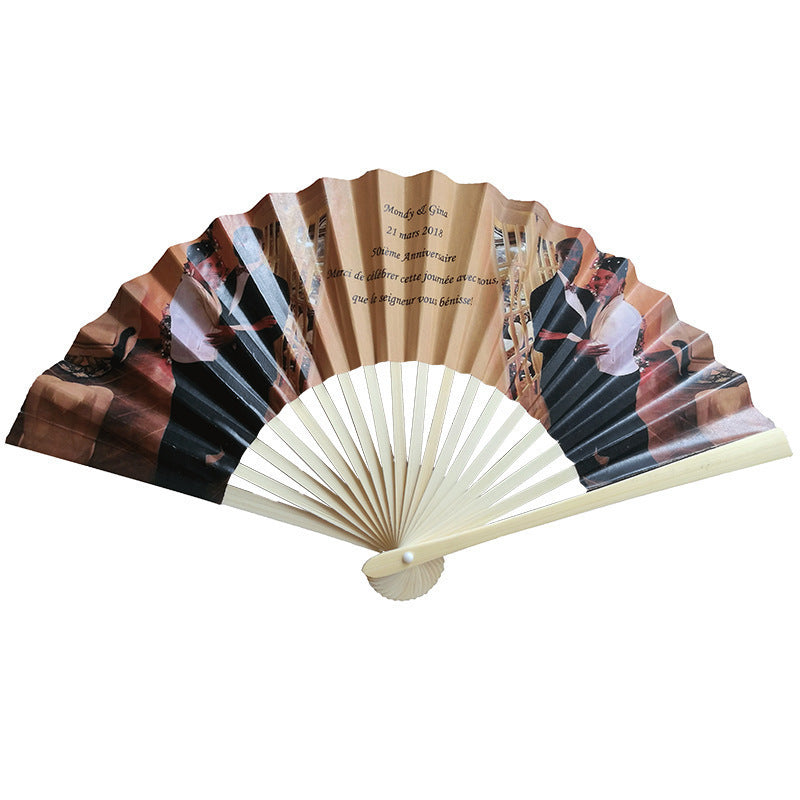 Paper Fan Crafted With Bamboo Frame